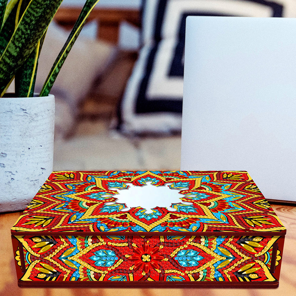 Diamond Painting Storage Box DIY 5D Diamond Painting Jewelry Box for Women Girls