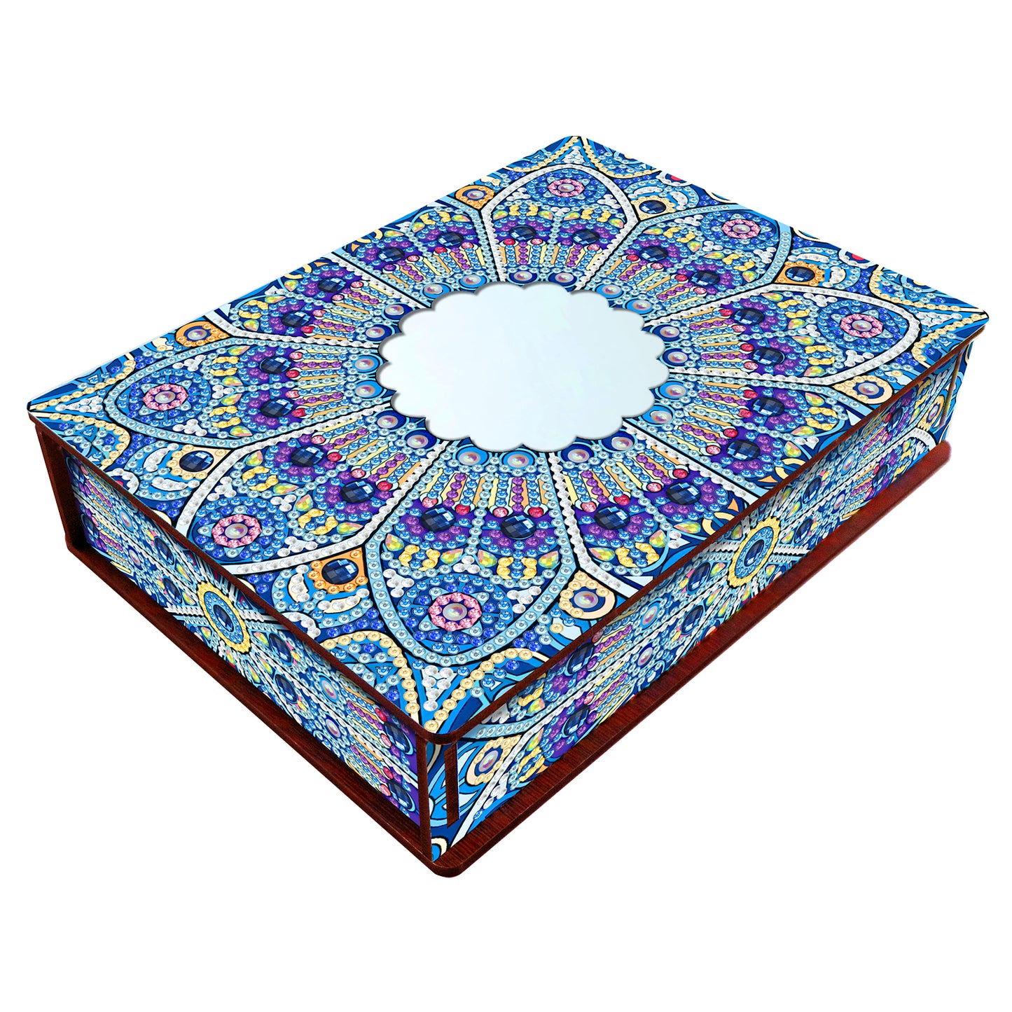 Diamond Painting Storage Box DIY 5D Diamond Painting Jewelry Box for Women Girls