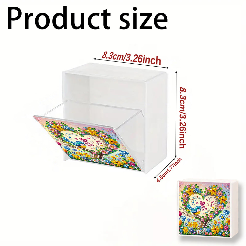 Wall Mounted Love Diamond Painting Storage Box Storage Case for Adults Beginners
