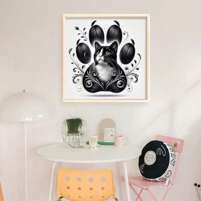 Cat Paw Silhouette - 11CT Stamped Cross Stitch 40*40CM