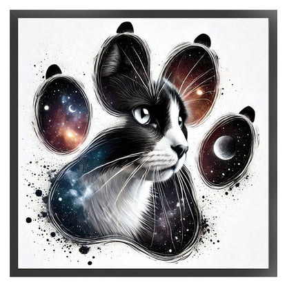 Cat Paw Silhouette - 11CT Stamped Cross Stitch 40*40CM
