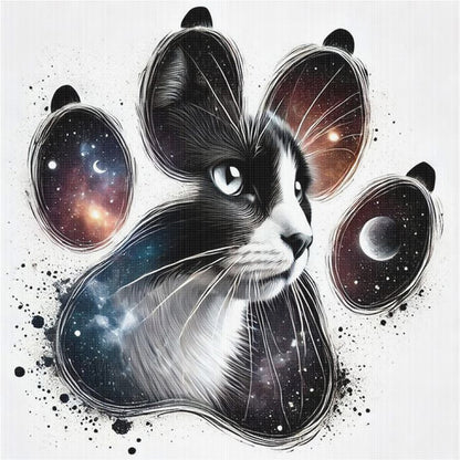 Cat Paw Silhouette - 11CT Stamped Cross Stitch 40*40CM