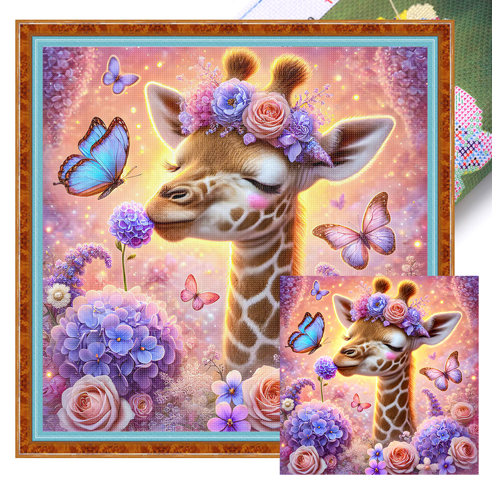 Giraffe - 11CT Stamped Cross Stitch 40*40CM