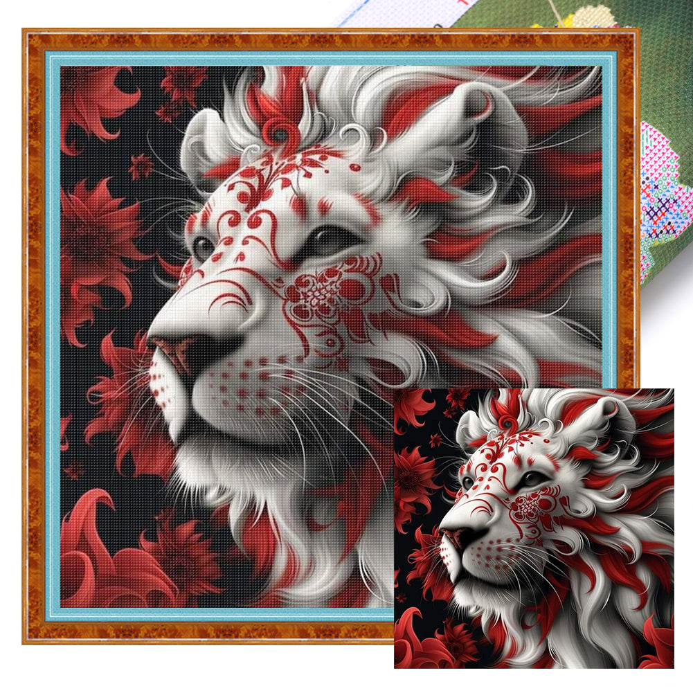 Lion - 11CT Stamped Cross Stitch 40*40CM