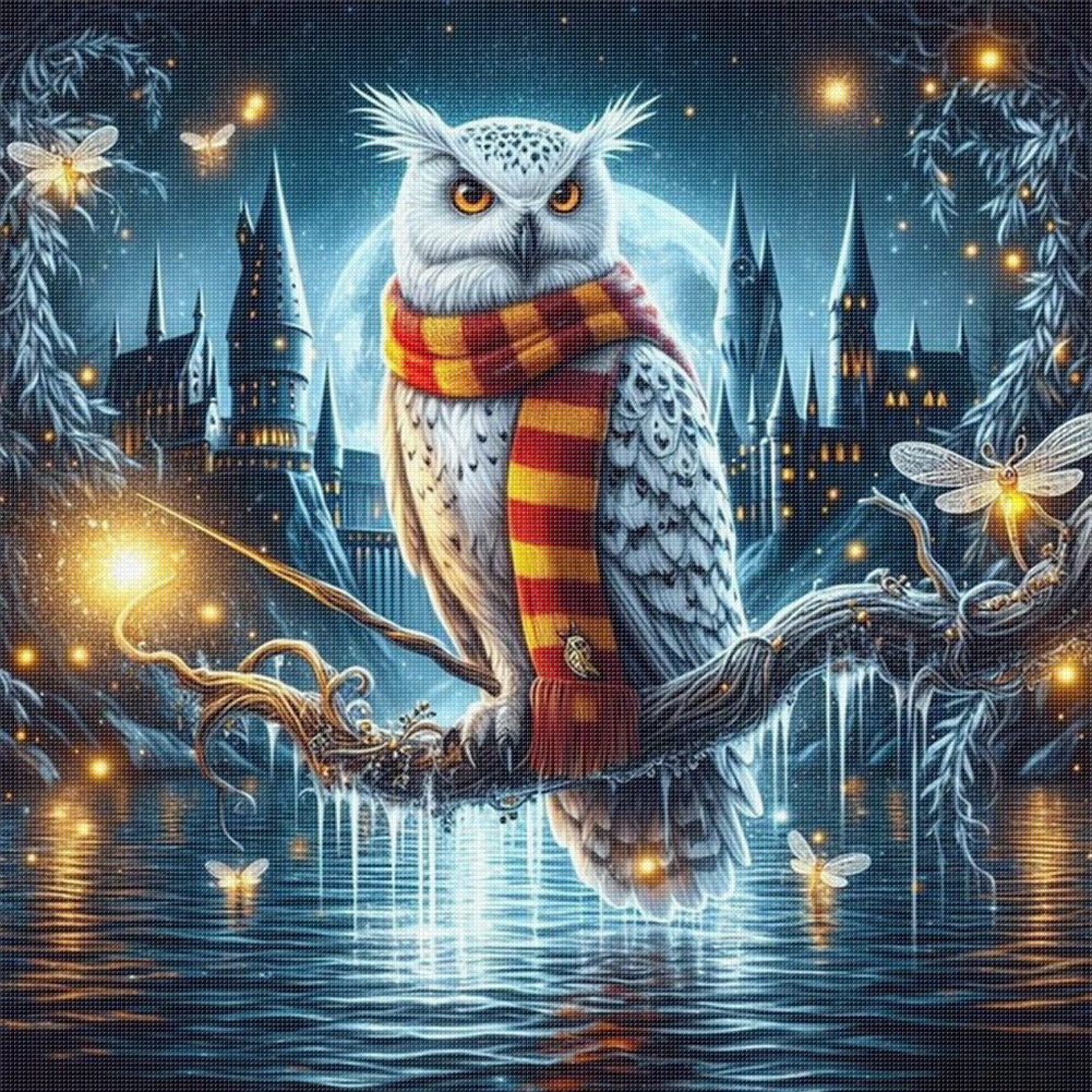 Magic Owl - 11CT Stamped Cross Stitch 40*40CM