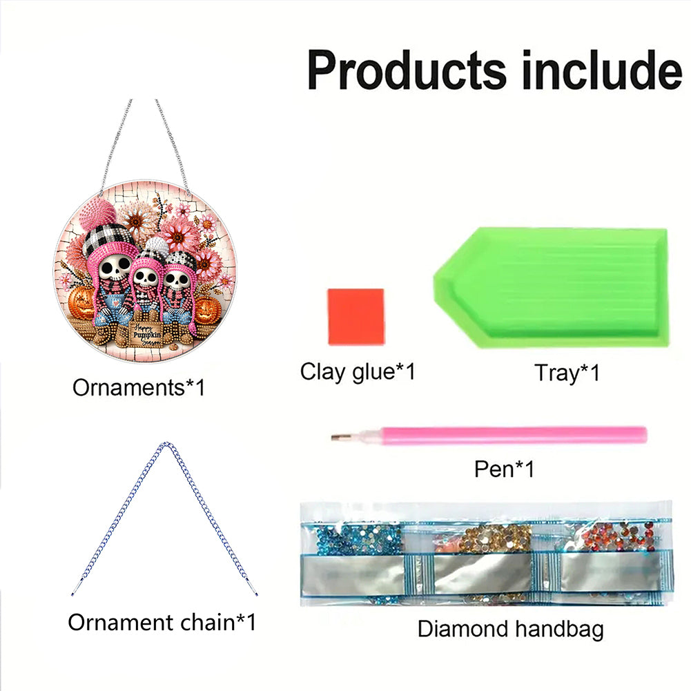 Acrylic 2D Flat DIY Hanging Diamond Art Kits Special Shape Wall Door Decoration