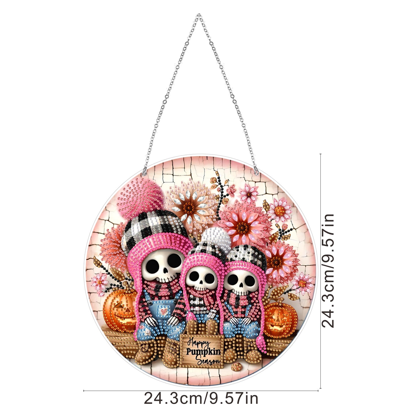 Acrylic 2D Flat DIY Hanging Diamond Art Kits Special Shape Wall Door Decoration