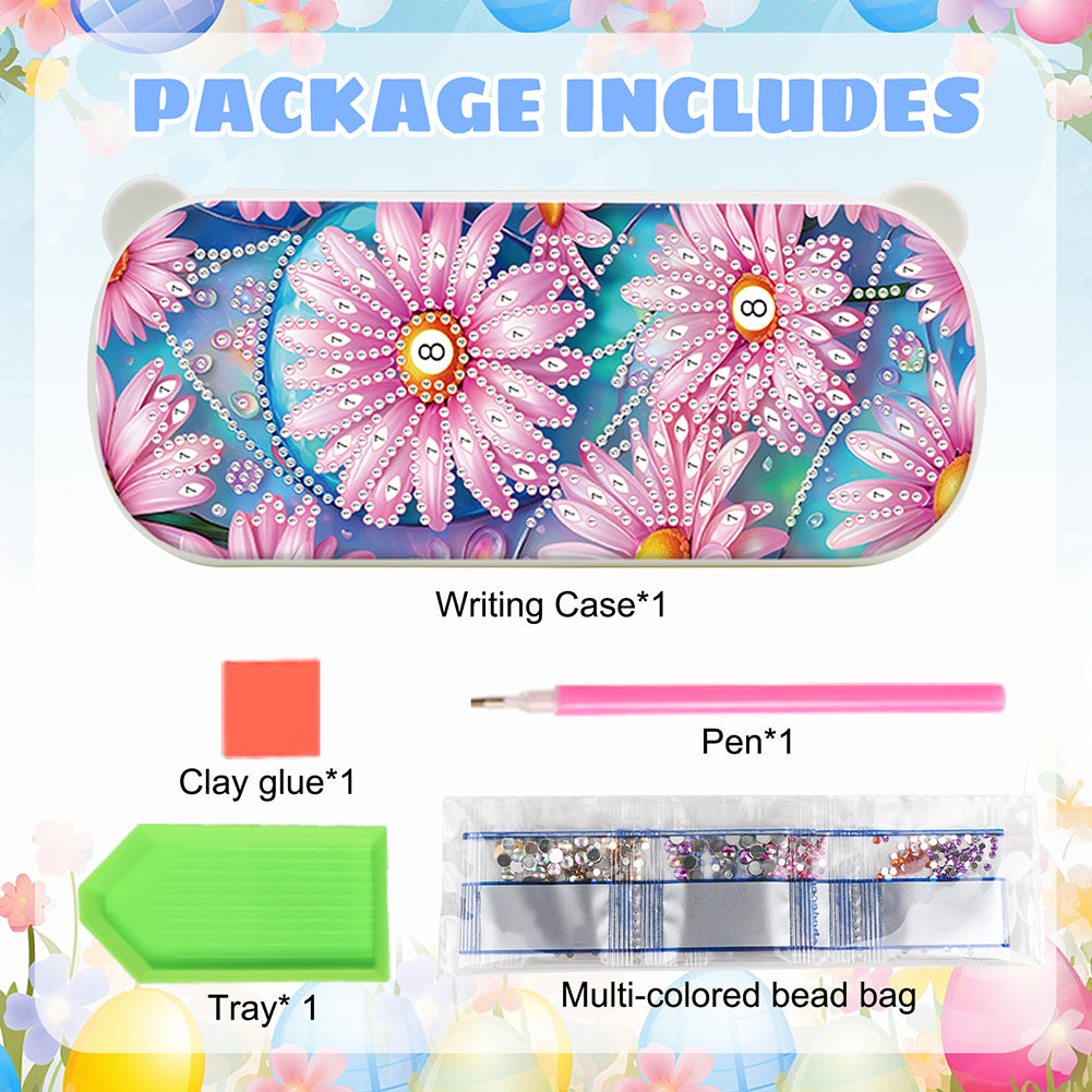 DIY Diamond Painting Pencil Case for Pens Brushes Accessories Travel Pencil Case