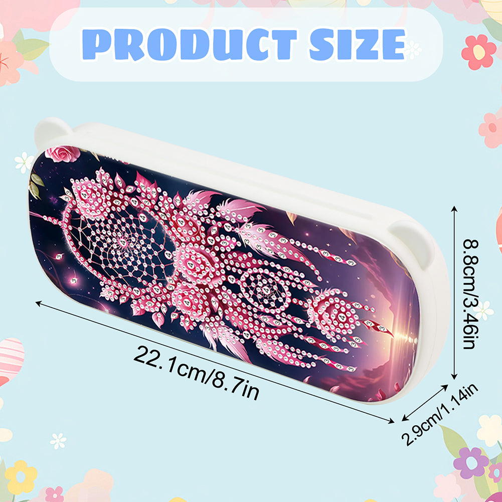 DIY Diamond Painting Pencil Case for Pens Brushes Accessories Travel Pencil Case