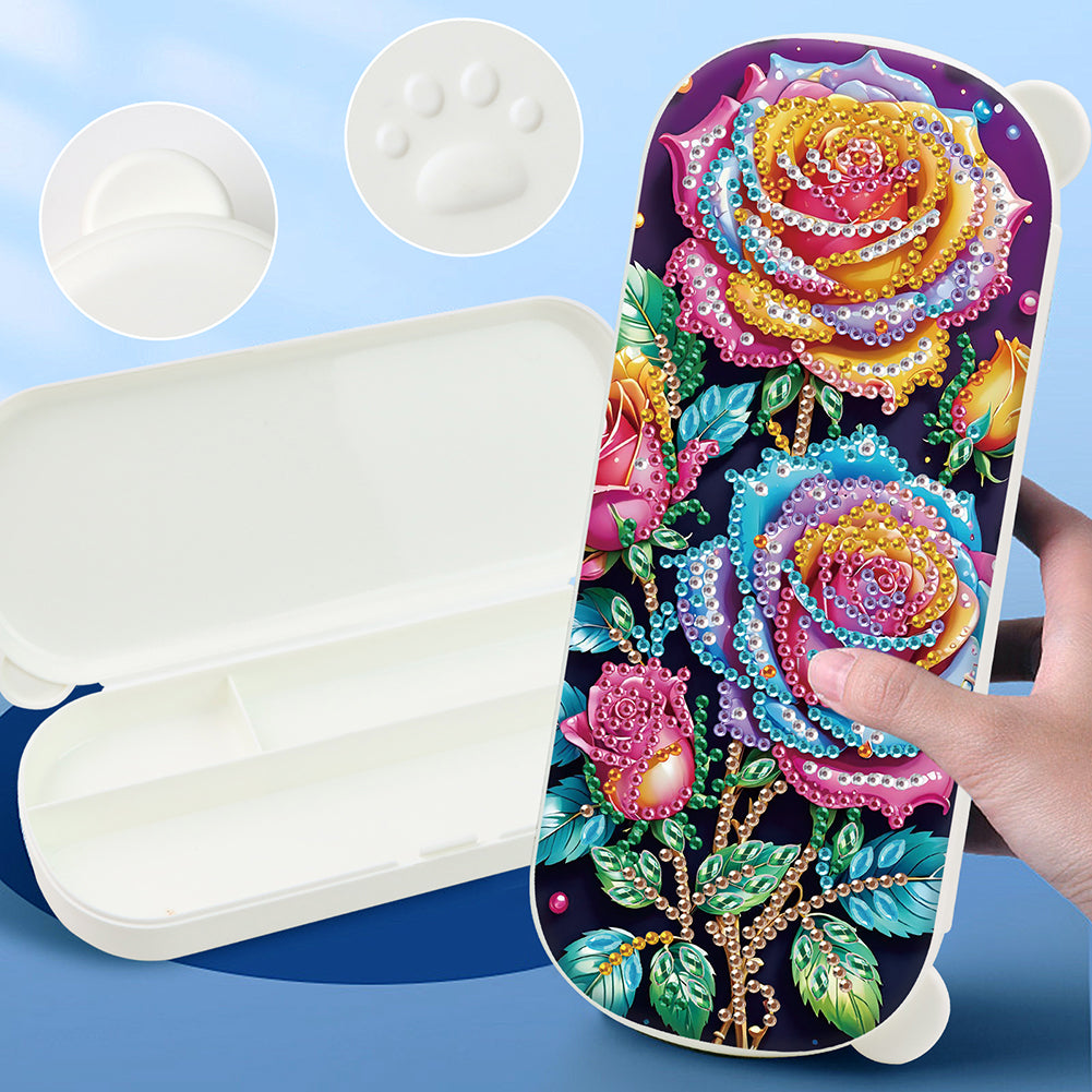 DIY Diamond Painting Pencil Case for Pens Brushes Accessories Travel Pencil Case