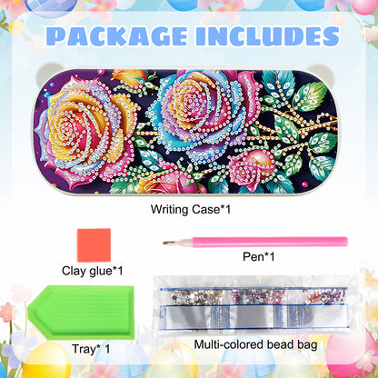DIY Diamond Painting Pencil Case for Pens Brushes Accessories Travel Pencil Case