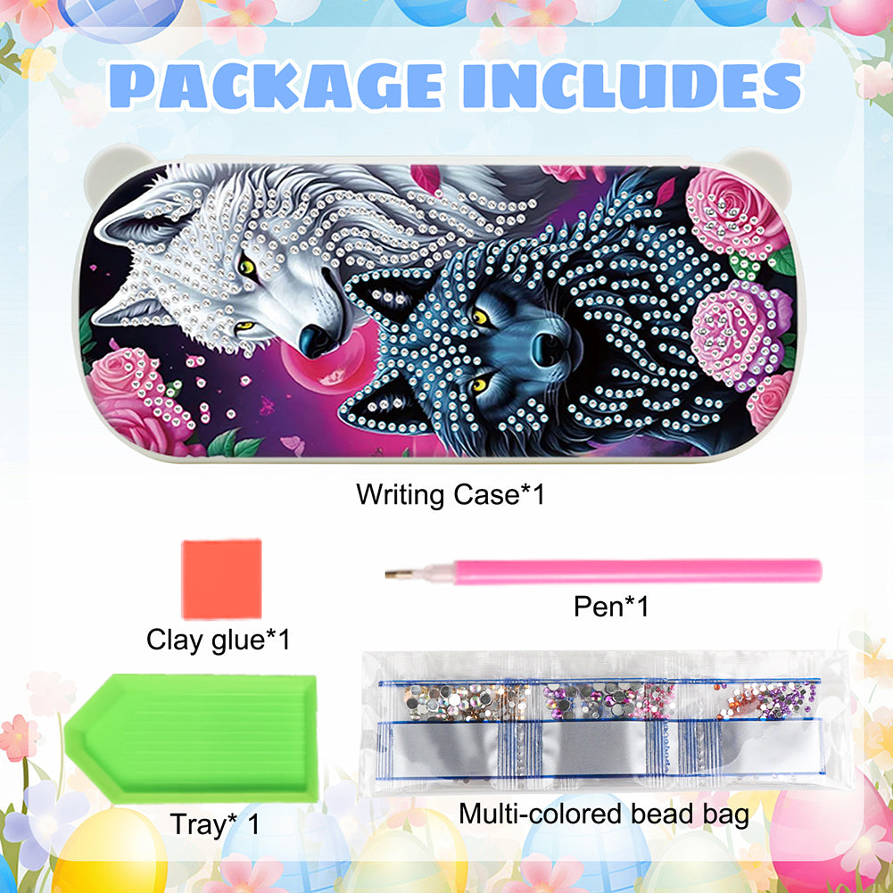 DIY Diamond Painting Pencil Case for Pens Brushes Accessories Travel Pencil Case