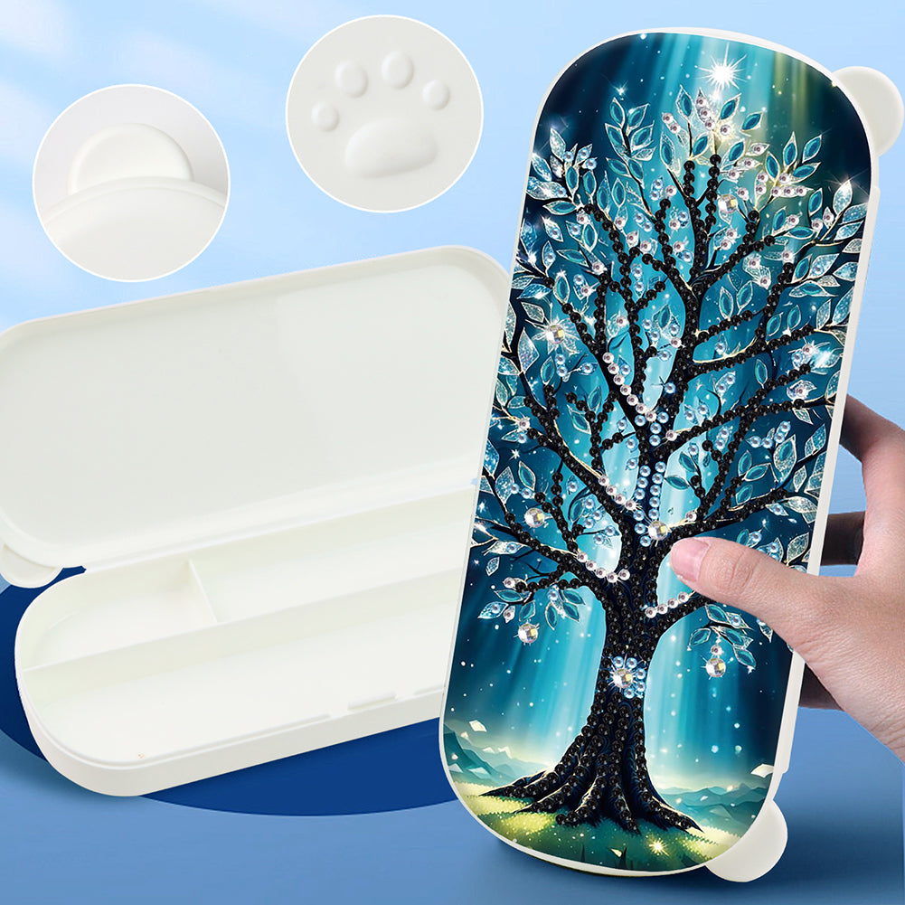 DIY Diamond Painting Pencil Case for Pens Brushes Accessories Travel Pencil Case