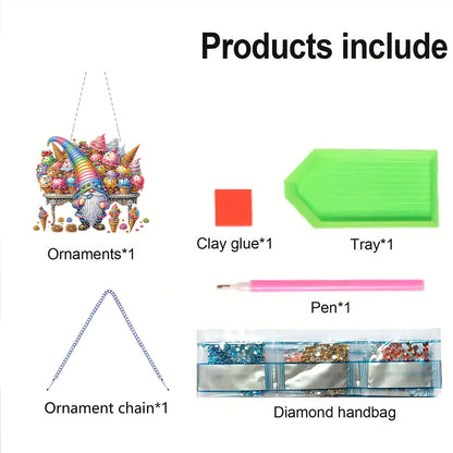2D Flat DIY Diamond Art Pendant Diamond Painting Set Home Wall Decoration Crafts