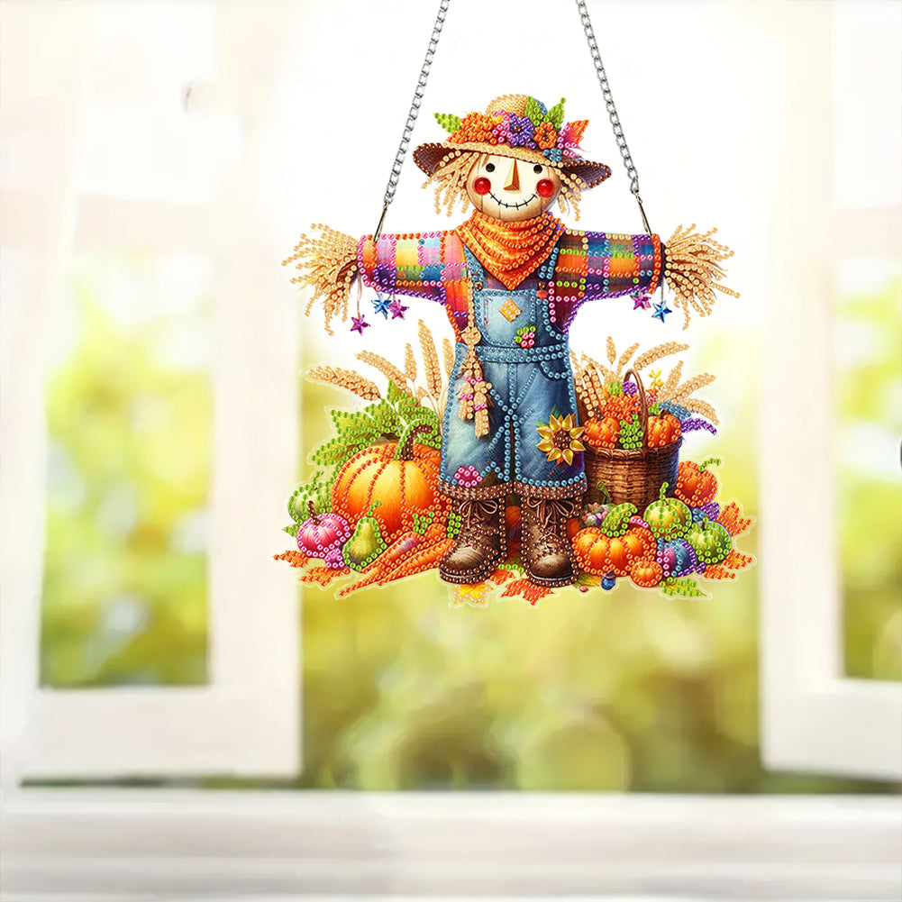 Acrylic 2D Flat DIY Hanging Diamond Art Kits Special Shape Wall Door Decoration