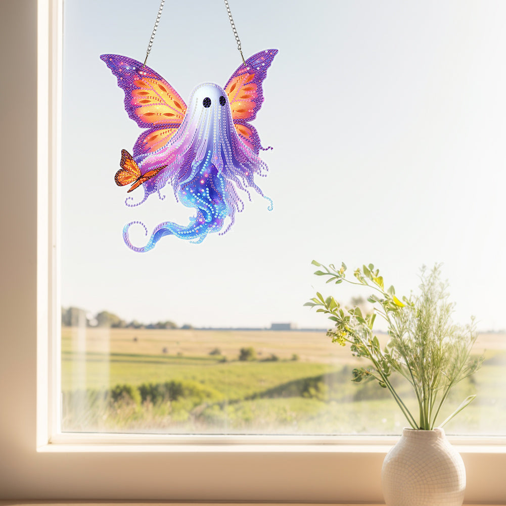 Acrylic 2D Flat DIY Hanging Diamond Art Kits Special Shape Wall Door Decoration