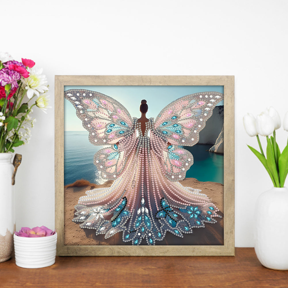 Winged Angel Girl - Special Shaped Drill Diamond Painting 30*30CM