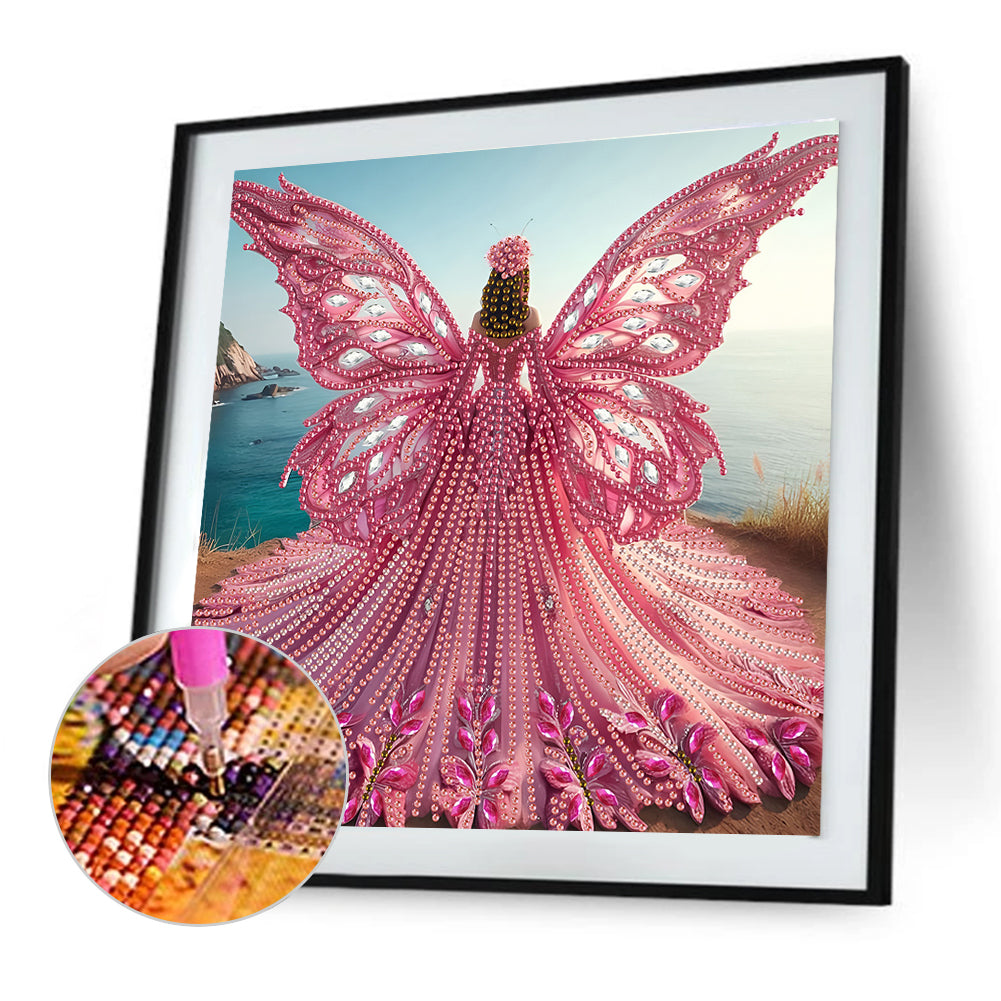 Winged Angel Girl - Special Shaped Drill Diamond Painting 30*30CM
