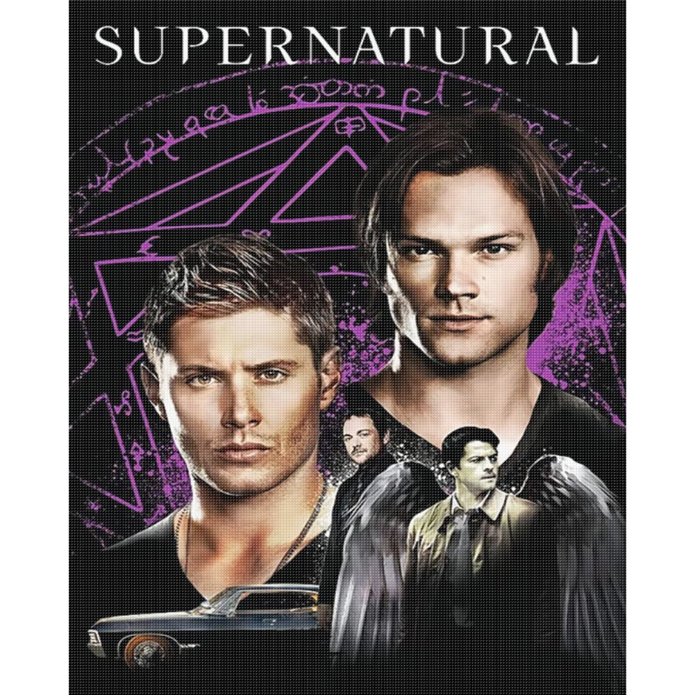 Dean And Sam - 11CT Stamped Cross Stitch 40*50CM
