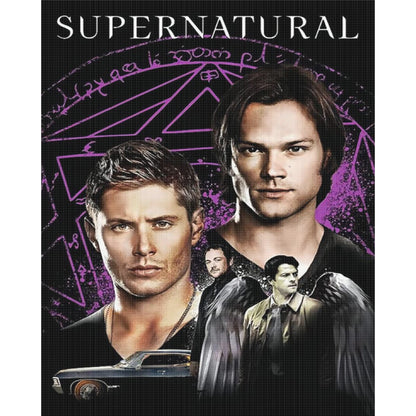 Dean And Sam - 11CT Stamped Cross Stitch 40*50CM