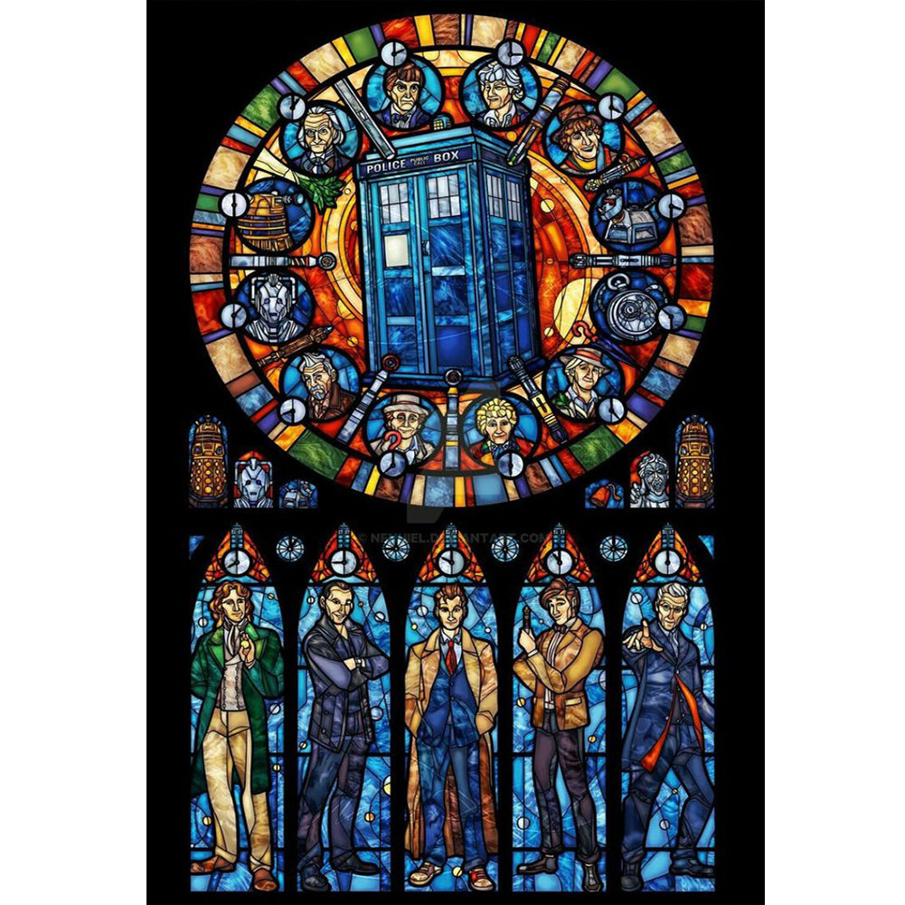 Doctor Who Telephone Booth - 11CT Stamped Cross Stitch 40*60CM