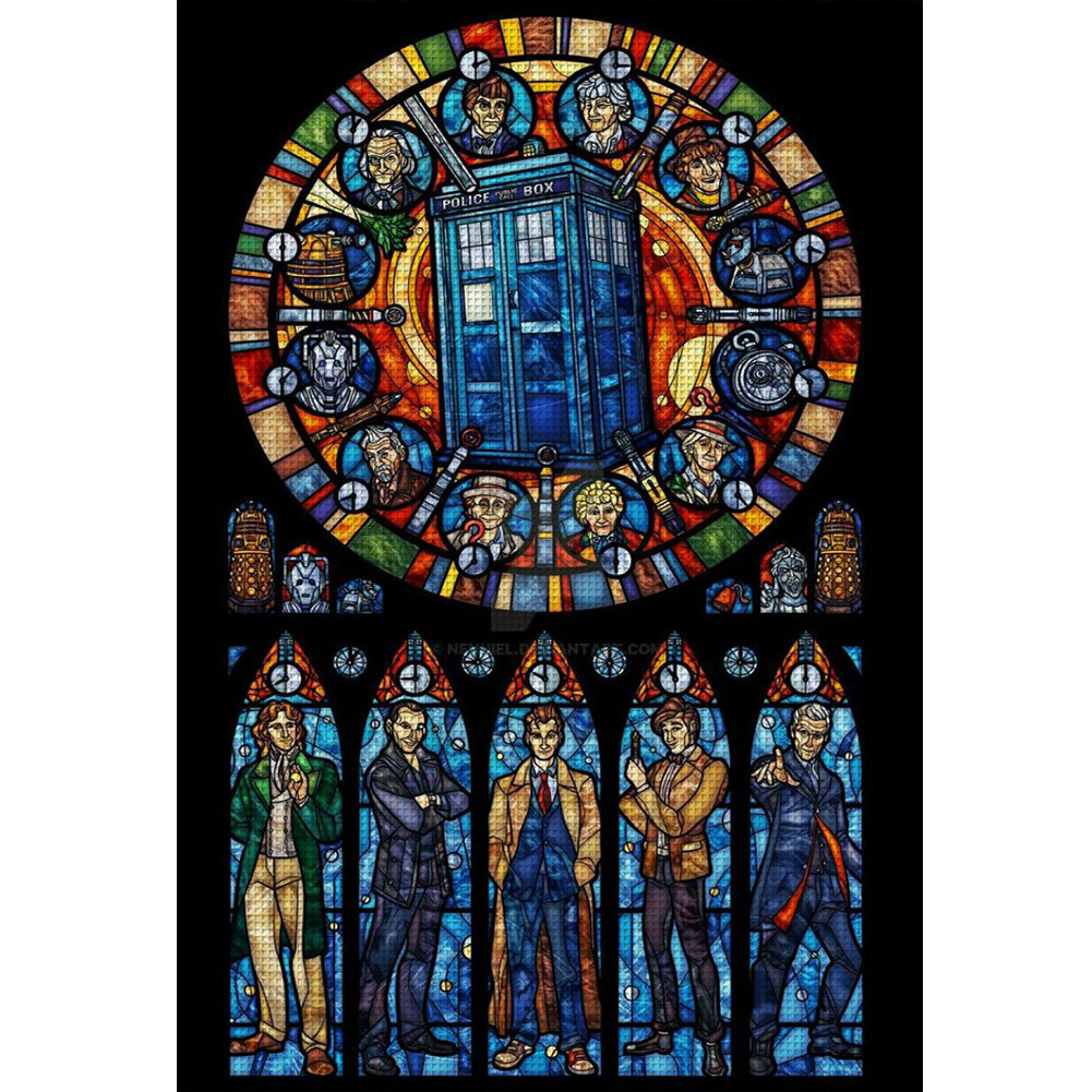 Doctor Who Telephone Booth - 11CT Stamped Cross Stitch 40*60CM
