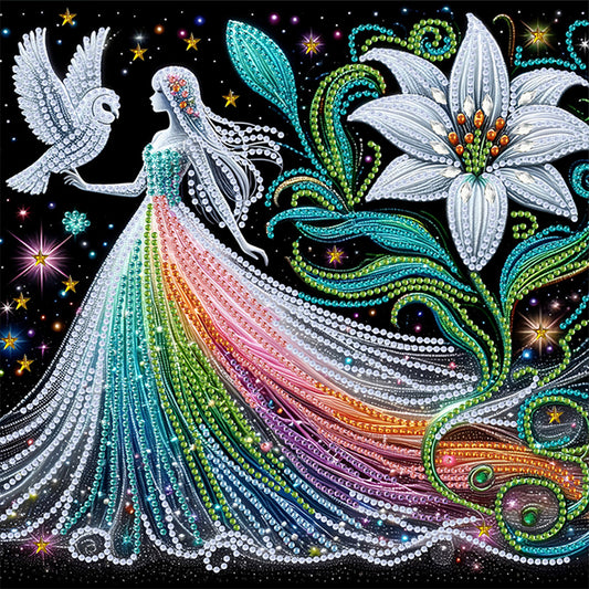 Daisy Girl - Special Shaped Drill Diamond Painting 30*30CM