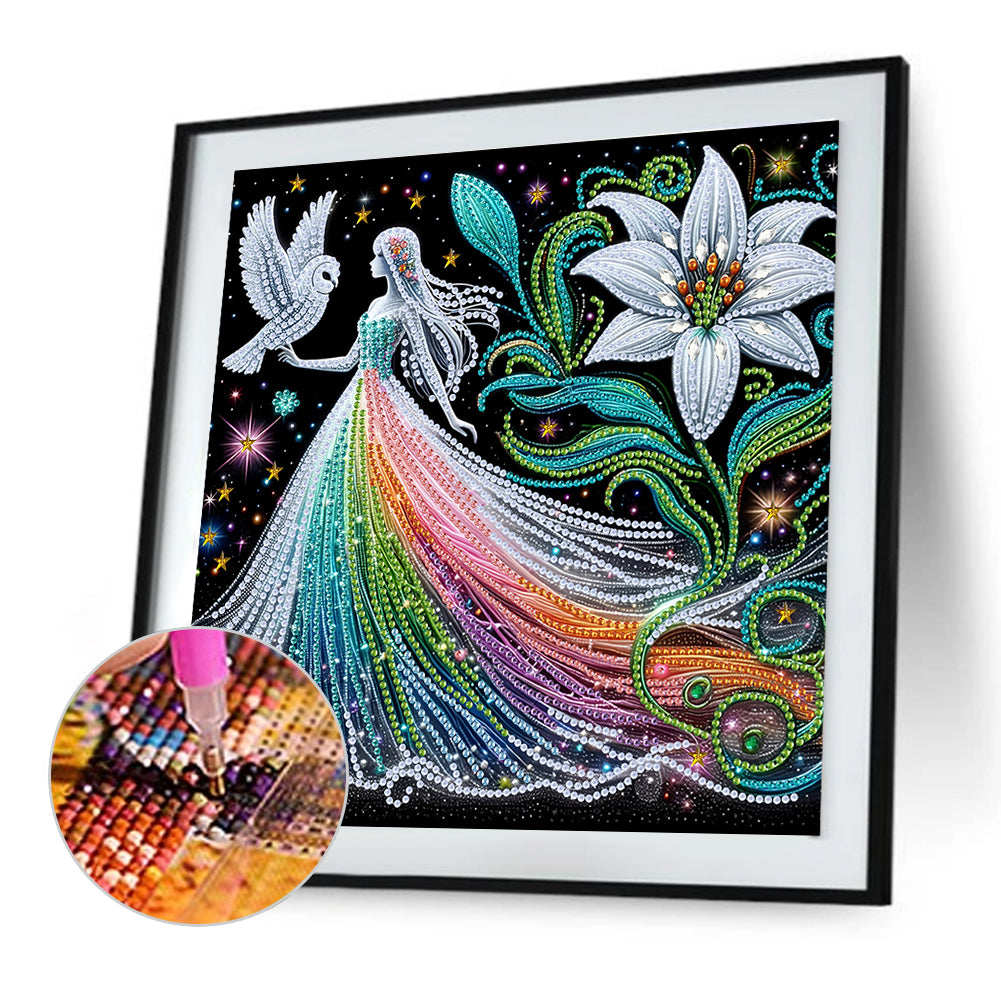 Daisy Girl - Special Shaped Drill Diamond Painting 30*30CM