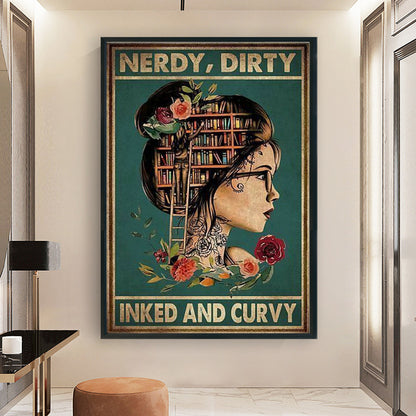 Vintage Poster-Silhouette Girl - 11CT Stamped Cross Stitch 40*60CM