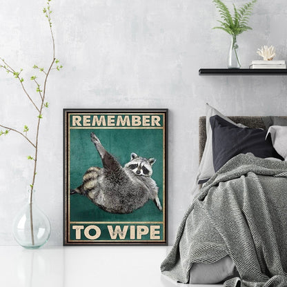 Vintage Poster-Raccoon - 11CT Stamped Cross Stitch 40*60CM