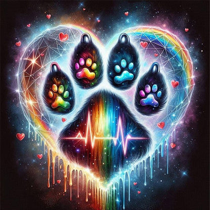 Cat Paw Silhouette - 11CT Stamped Cross Stitch 40*40CM
