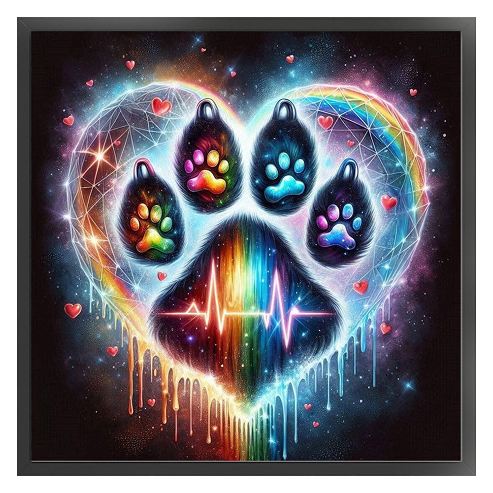 Cat Paw Silhouette - 11CT Stamped Cross Stitch 40*40CM