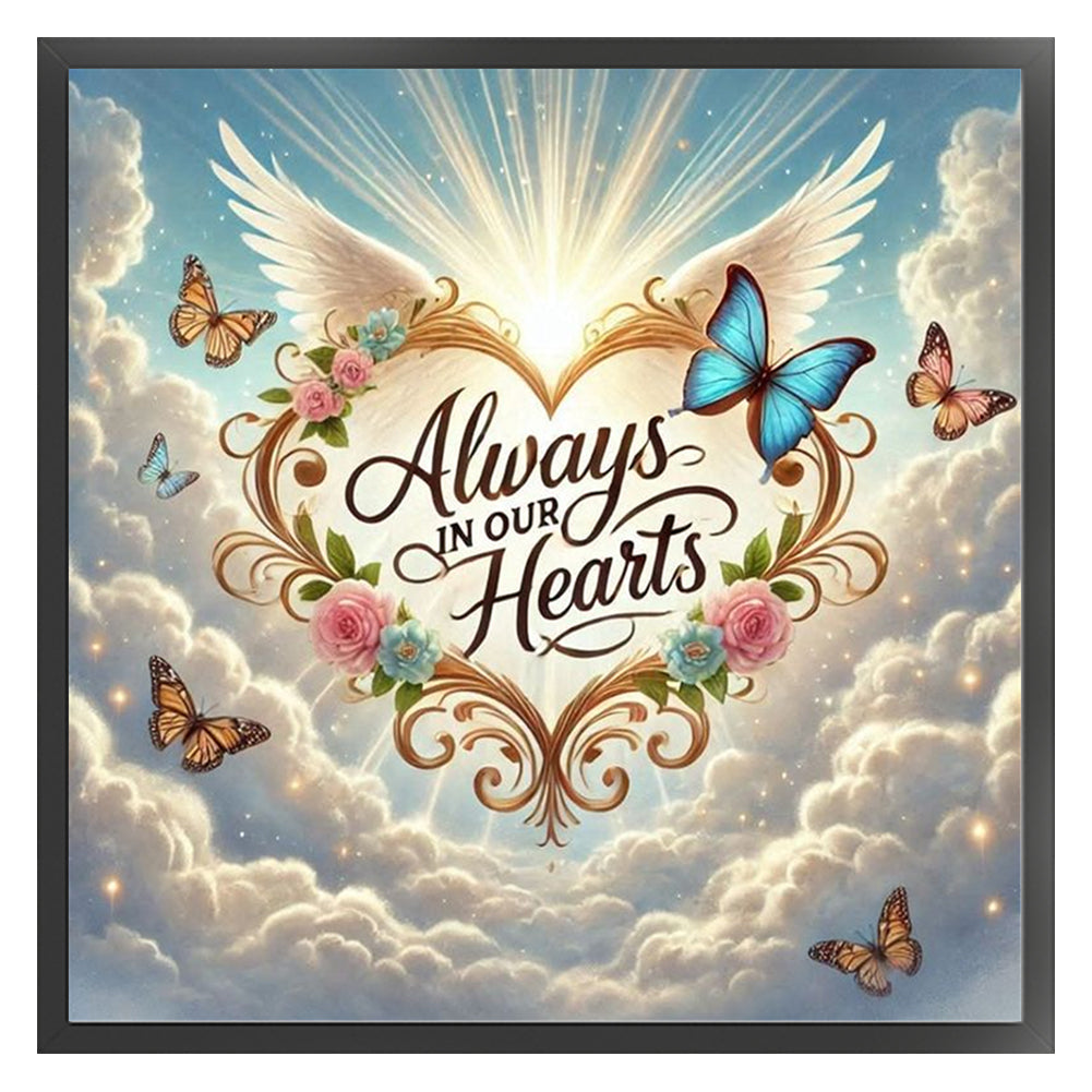 Heart-Shaped Cloud - 11CT Stamped Cross Stitch 40*40CM