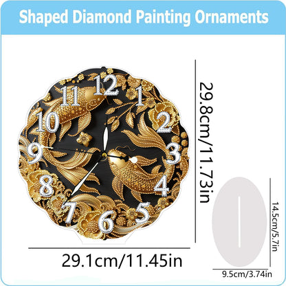 Acrylic Special Shape Flower Bird DIY Crystal Diamond Clock for Adults Beginners