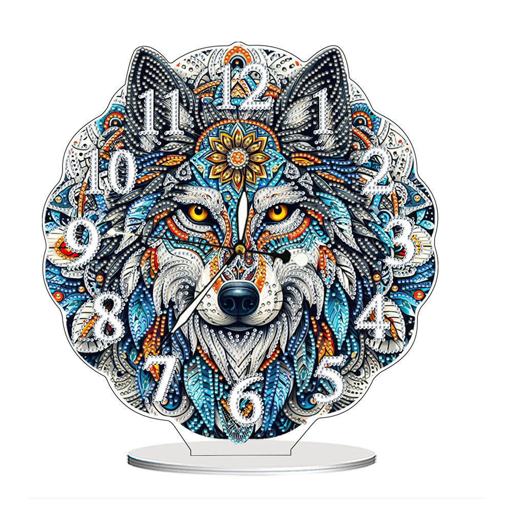 Acrylic Special Shape Flower Bird DIY Crystal Diamond Clock for Adults Beginners