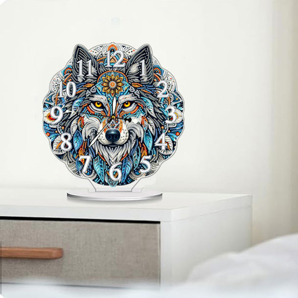 Acrylic Special Shape Flower Bird DIY Crystal Diamond Clock for Adults Beginners