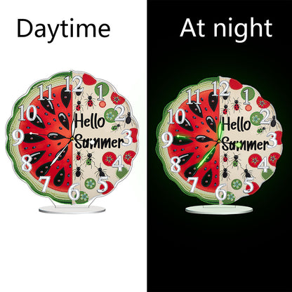 Acrylic Special Shape Flower Bird DIY Crystal Diamond Clock for Adults Beginners
