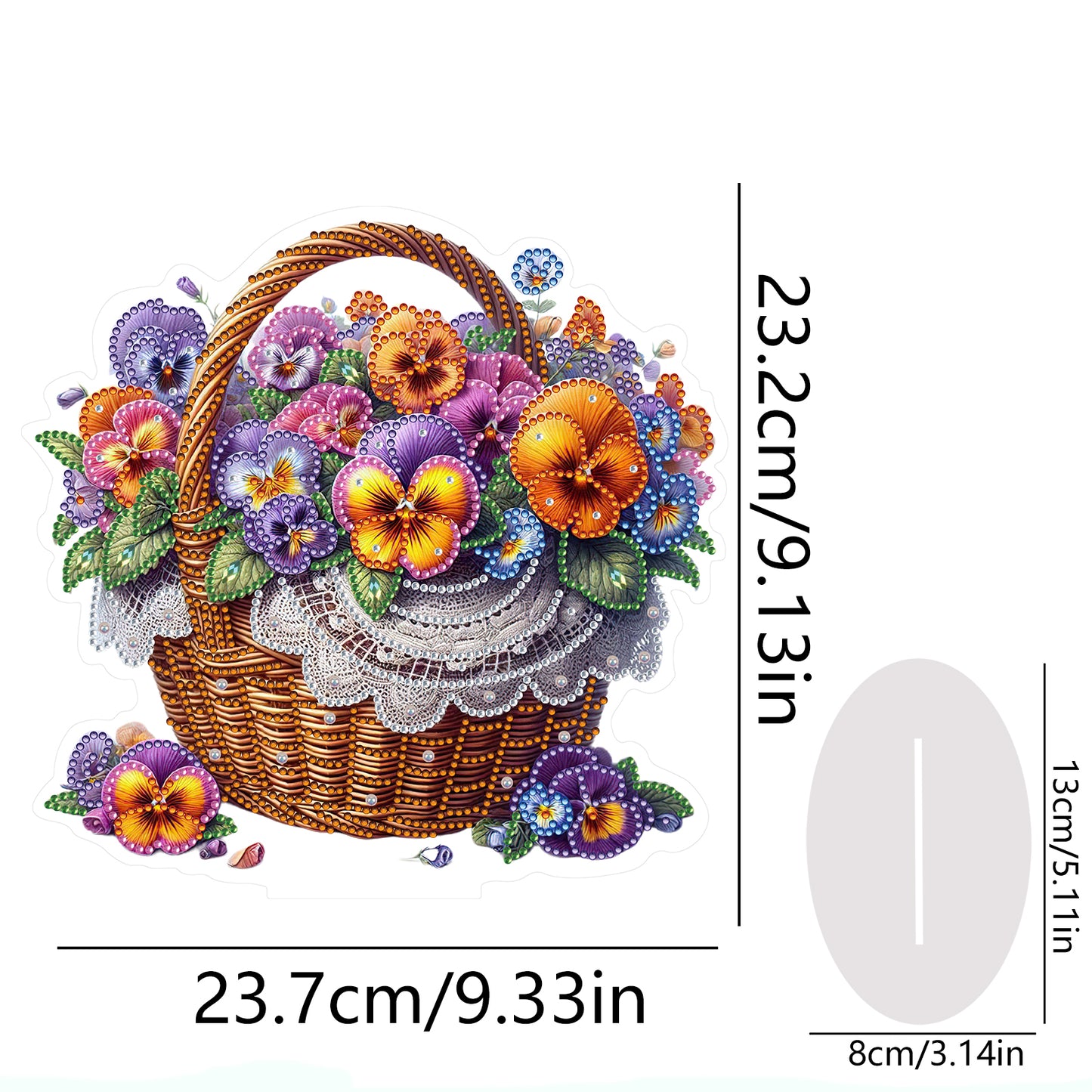 Flower Double Sided Effect DIY Table Top Diamond Painting Ornament Kits Decor