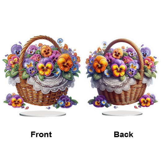 Flower Double Sided Effect DIY Table Top Diamond Painting Ornament Kits Decor