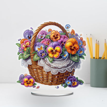 Flower Double Sided Effect DIY Table Top Diamond Painting Ornament Kits Decor