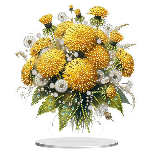 Flower Double Sided Effect DIY Table Top Diamond Painting Ornament Kits Decor