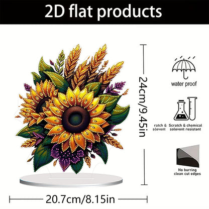 Flower Double Sided Effect DIY Table Top Diamond Painting Ornament Kits Decor