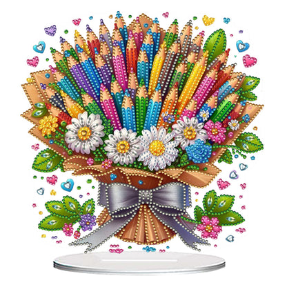 Flower Double Sided Effect DIY Table Top Diamond Painting Ornament Kits Decor