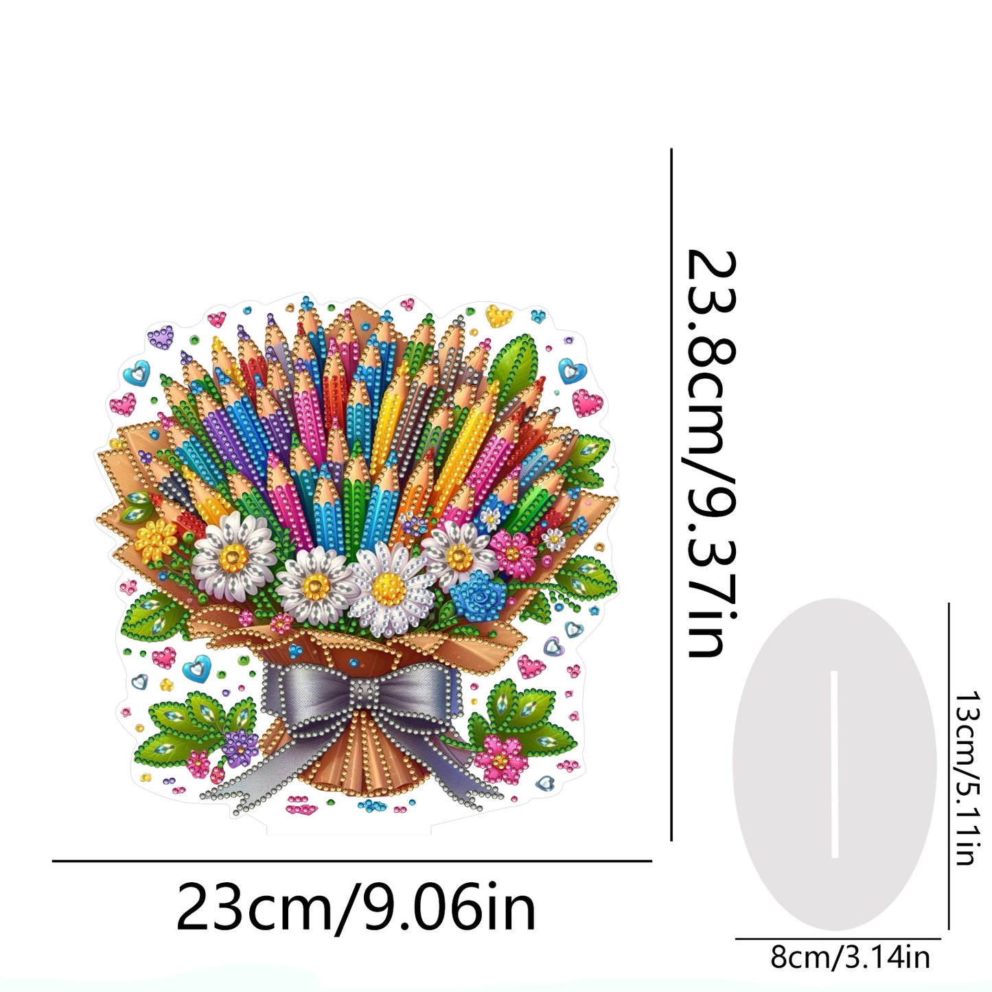 Flower Double Sided Effect DIY Table Top Diamond Painting Ornament Kits Decor