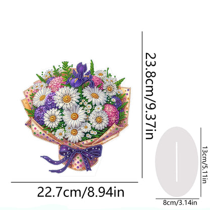 Flower Double Sided Effect DIY Table Top Diamond Painting Ornament Kits Decor