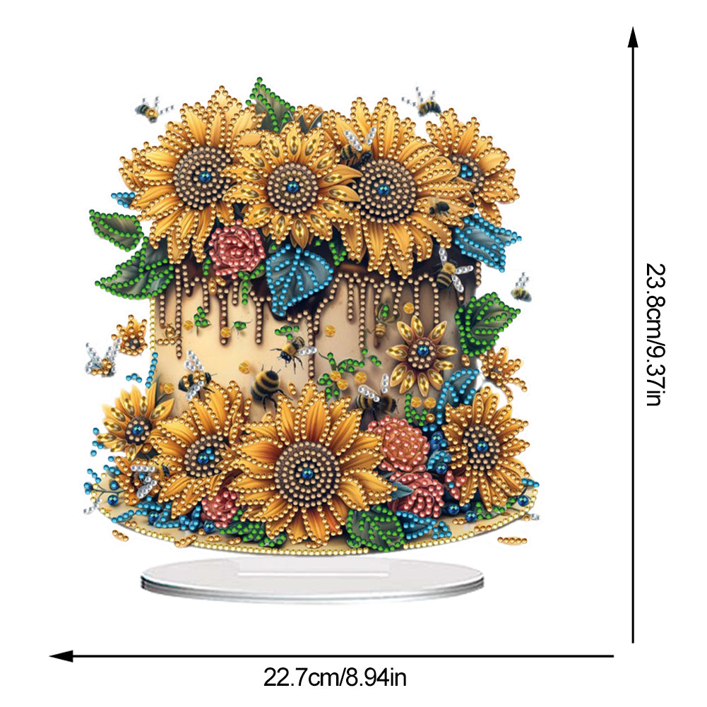 Flower Double Sided Effect DIY Table Top Diamond Painting Ornament Kits Decor