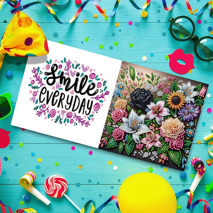 6PCS DIY Rhinestone Diamond Art Mosaic Postcards for Festivals and Celebrations