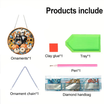 2D Flat Acrylic DIY Hanging Diamond Art Kits Special Shape Wall Door Decoration
