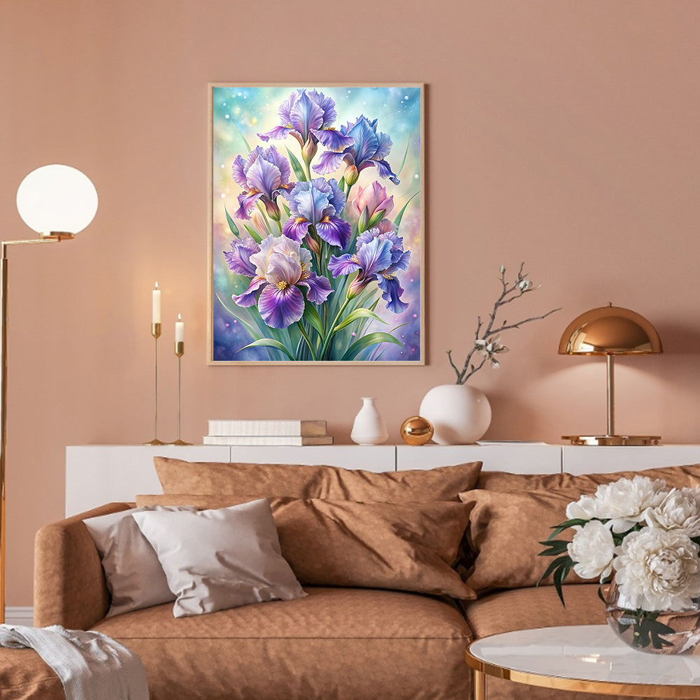 Iris - Full Round Drill Diamond Painting 30*40CM