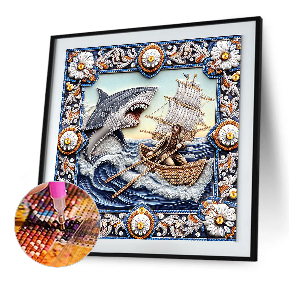 Shark - Special Shaped Drill Diamond Painting 30*30CM